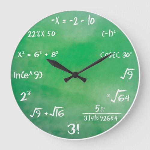 Mathematics Equation Quiz for Geeks Large Clock