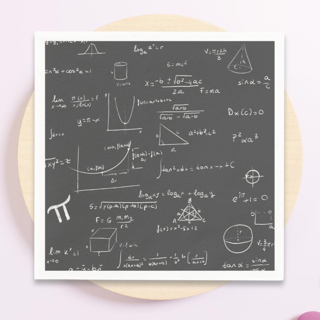 Mathematics equations, formulas and graphics party napkins (Creator Uploaded)