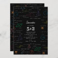 Mathematics Equations Math Formulas Birthday Invitation | Zazzle