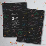 Mathematics Equations Math Formulas Birthday Invitation<br><div class="desc">A colorful mathematics equations and formulas pattern on a black background. An ideal design for math teachers,  mathematic enthusiasts,  scientists,  math students,  mathematics tutors,  arithmetic etc. A modern math pattern for back to school students and teachers etc.</div>