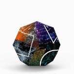 Mathematics Formula Acrylic Award<br><div class="desc">Celebrate brilliance with this striking acrylic award,  designed as a faceted polyhedron and adorned with vibrant mathematical formulas and geometric diagrams. Ideal for recognizing academic achievement,  math competitions,  or STEM excellence,  this unique trophy adds a colorful and intellectual touch to any celebration or display.</div>