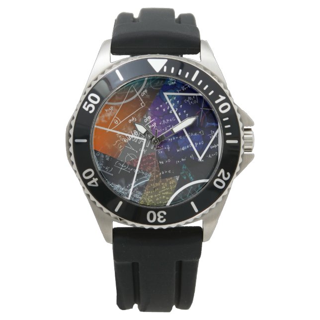 Mathematics Formula Analog Watch (Front)