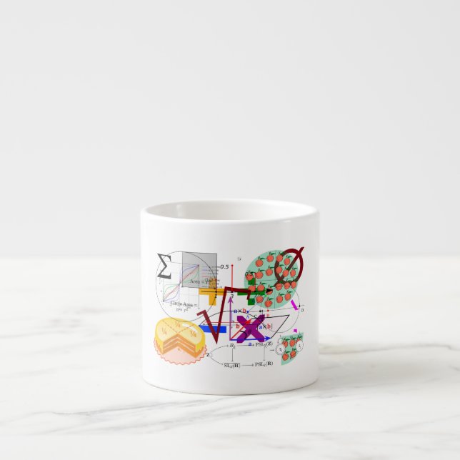 mathematics formula physics school espresso cup (Front)