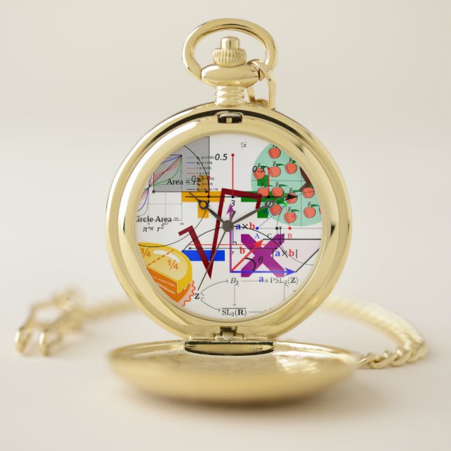mathematics formula physics school pocket watch (Inside)