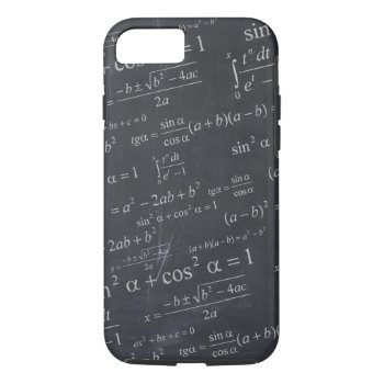 Mathematics Formulas On Chalkboard - Funny & Cool Iphone 8/7 Case by CityHunter at Zazzle