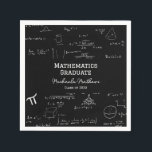 Mathematics Graduate Class of 2023 Typography  Napkins<br><div class="desc">Beautiful and elegant graduation napkins with a pattern of mathematic equations and graphics for your celebration. Illustrated and designed by Patricia Alvarez.</div>