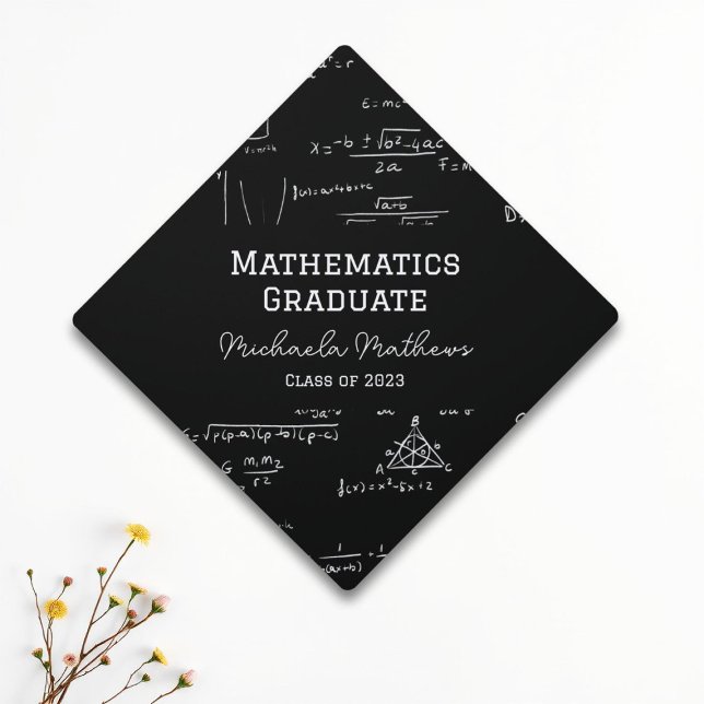 Mathematics Graduate Class of Typography  Graduation Cap Topper (Creator Uploaded)