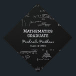 Mathematics Graduate Class of Typography  Graduation Cap Topper<br><div class="desc">Beautiful and elegant graduation cap with a pattern of mathematic equations and graphics. Illustrated and designed by Patricia Alvarez.</div>