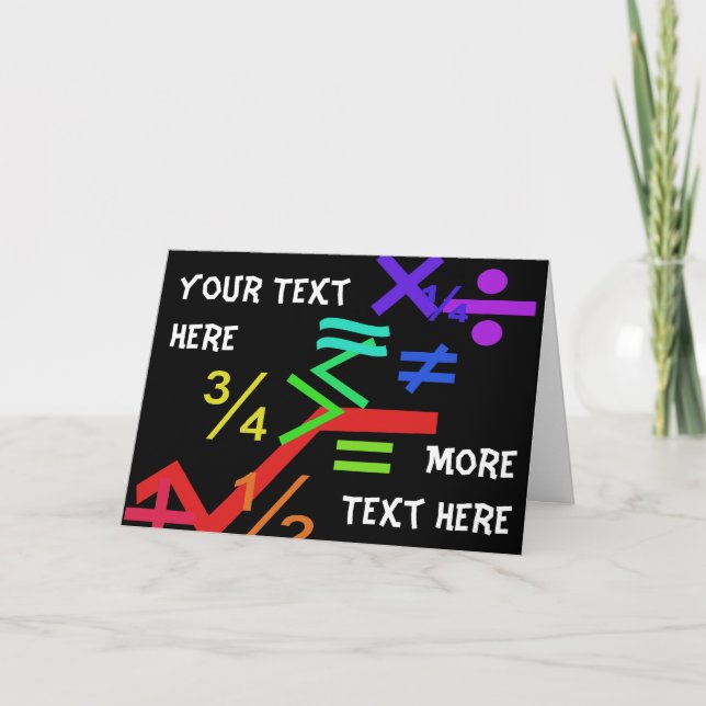 Mathematics Greeting Card (Front)