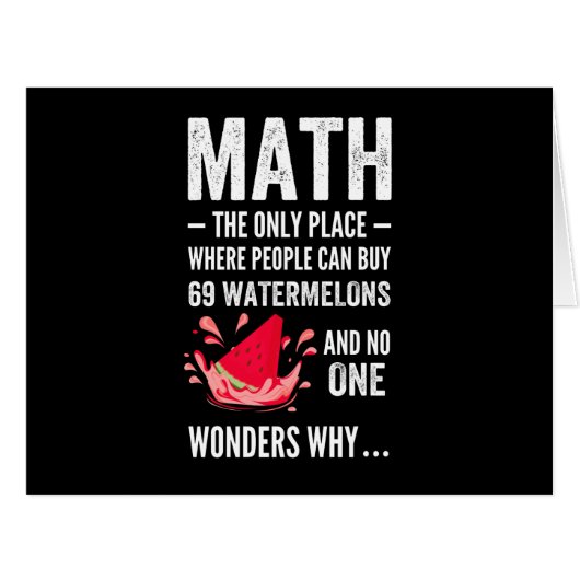 Mathematics humor cards (Front Horizontal)