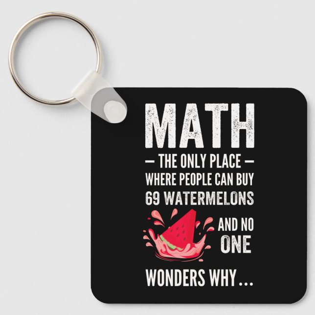 Mathematics humor keychain (Front)