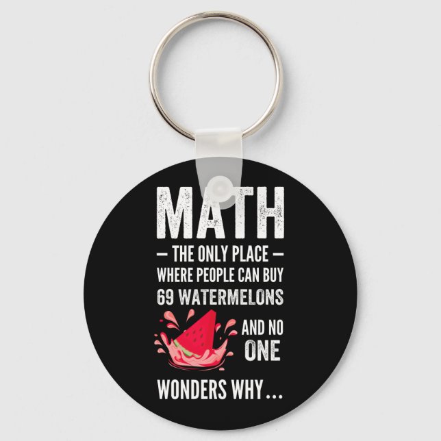 Mathematics humor keychain (Front)