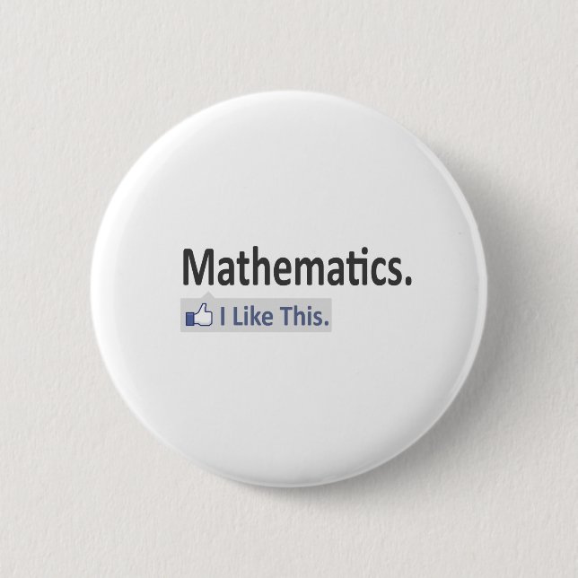 Mathematics...I Like This Pinback Button (Front)