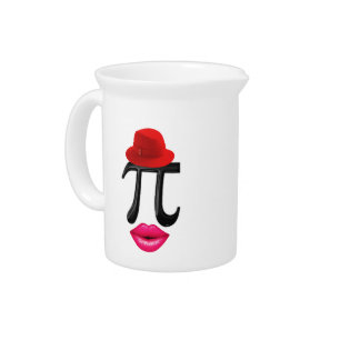 Mathematics kiss Symbol 14 Happy march Numbers Pi Beverage Pitcher