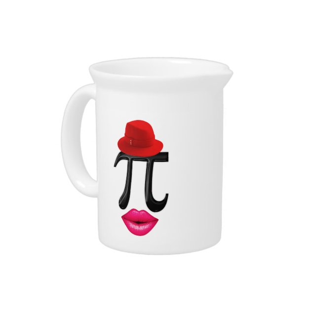 Mathematics kiss Symbol 14 Happy march Numbers Pi Beverage Pitcher (Left)