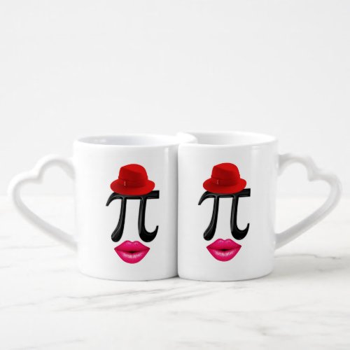 Mathematics kiss Symbol 14 Happy march Numbers Pi Coffee Mug Set