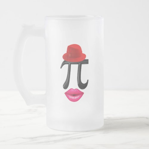 Mathematics kiss Symbol 14 Happy march Numbers Pi Frosted Glass Beer Mug