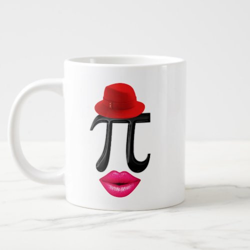 Mathematics kiss Symbol 14 Happy march Numbers Pi Giant Coffee Mug