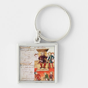 Mathematics Lesson, from a mathematical treatise Keychain