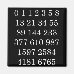 Mathematics Magnet Fibonacci Sequence Numbers