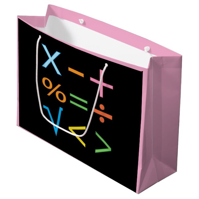 Mathematics Math Symbol Math  Large Gift Bag (Front Angled)