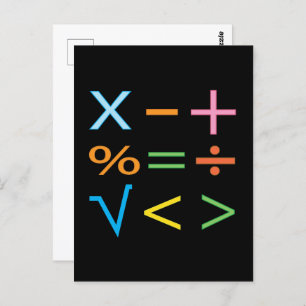 Mathematics Math Symbol Math  Postcard