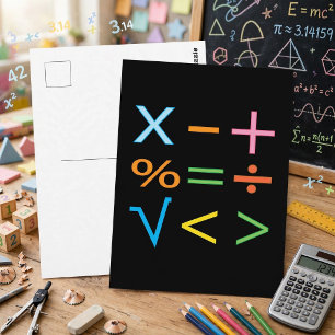 Mathematics Math Symbol Math Postcard