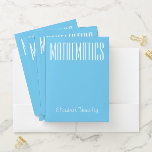 Mathematics Pocket Folder