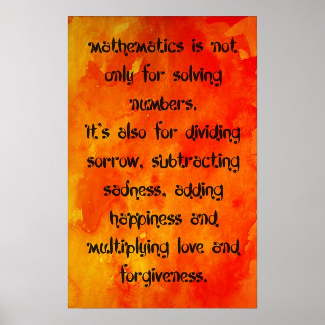 Mathematics Poster (Front)