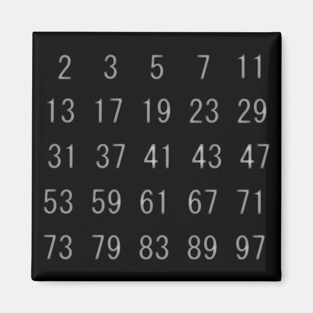 Mathematics Prime Number Magnet Math teacher Gift (Front)