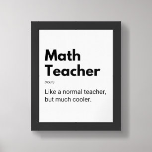 Mathematics Professor Funny Math Definition Framed Art