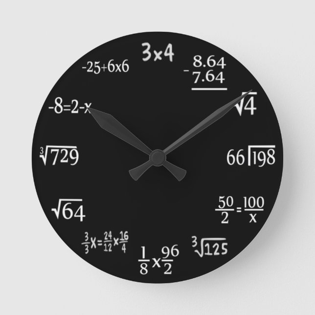 Mathematics Round Clock (Front)