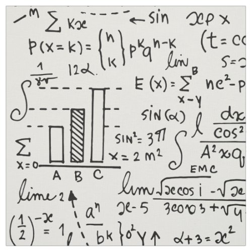mathematics scribbles  fabric
