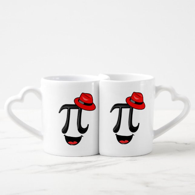 Mathematics Smile Symbol 14 Happy march Numbers Pi Coffee Mug Set (Front Nesting)