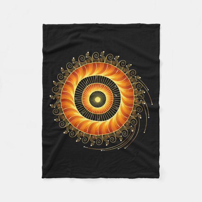 Mathematics Spiral Sacred Geometry Fibonacci Manda Fleece Blanket (Front)