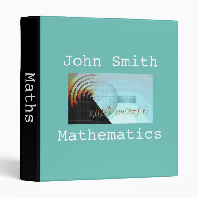 Mathematics student or teacher folder portfolio (Front/Spine)