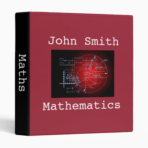 Mathematics student or teacher folder portfolio