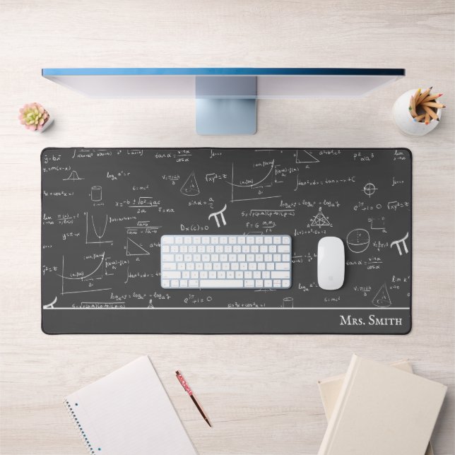 Mathematics Teacher Formulas Algebra Office Desk Mat (Office 1)