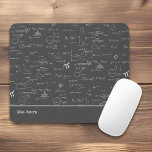 Mathematics Teacher Formulas Algebra Office Mouse Pad<br><div class="desc">Cute and simple personalize mouse pad with a pattern of mathematic formulas and equations. Perfect gift for teachers and math nerds. Illustrated and designed by Patricia Alvarez.</div>