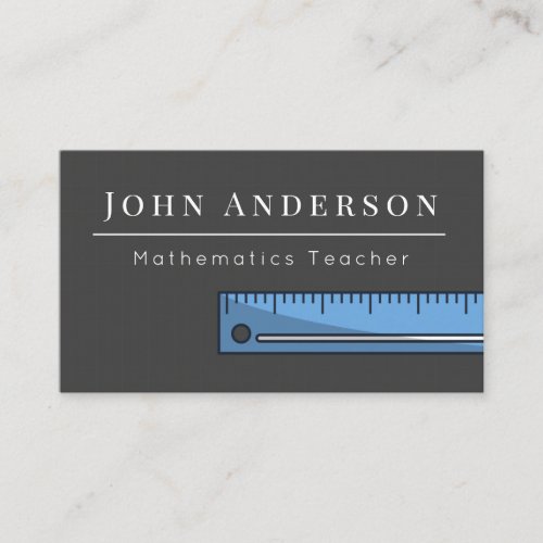 Mathematics Teacher Math Tutor Instructor School Business Card