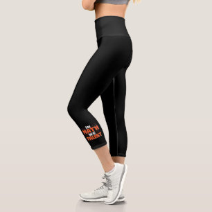 Mathematics Teacher Quote - In Math We Trust Capri Leggings
