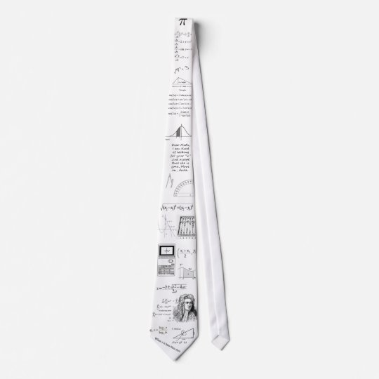 Mathematics tie zazzle