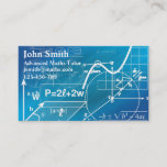 Mathematics tutor or teacher stylish advanced math business card<br><div class="desc">A stylish and professional business card for a Mathematics tutor or advanced maths teacher. This card would be suitable for a freelance professional in the mathematics education industry. It is fully customisable to include your personal details including qualifications and area of expertise.</div>