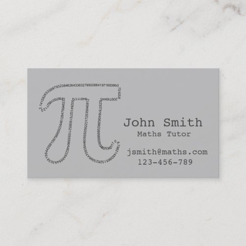 Mathematics tutor or teacher stylish advanced math business card