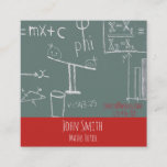 Mathematics tutor or teacher stylish advanced math square business card<br><div class="desc">A stylish and professional business card for a Mathematics tutor or advanced maths teacher. This card would be suitable for a freelance professional in the mathematics education industry. It is fully customisable to include your personal details including qualifications and area of expertise.</div>