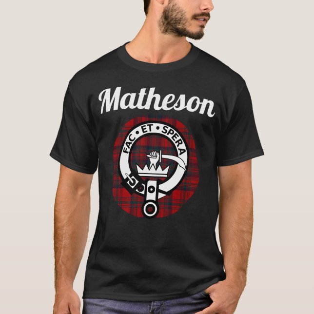 Matheson Clan Scottish Name Coat Of Arms Tartan T-Shirt (Front)