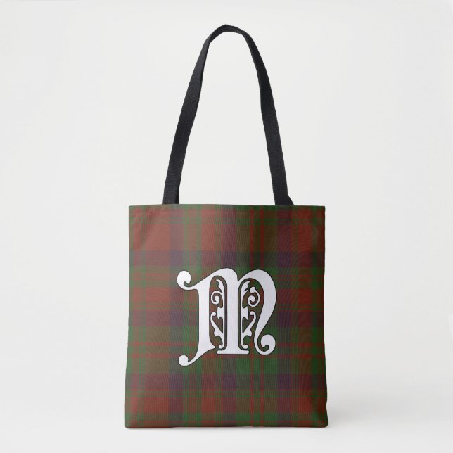 Matheson Clan Tartan Monogram Tote Bag (Front)