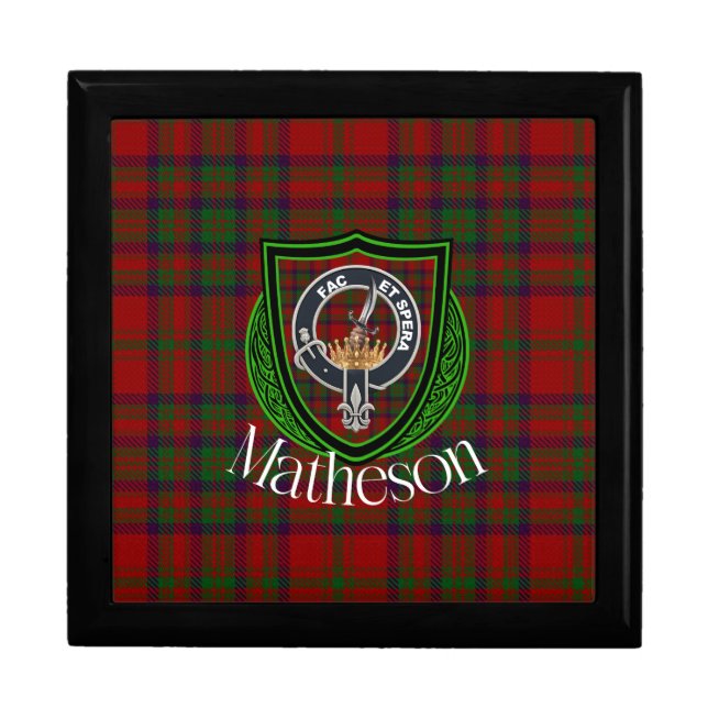 Matheson Scottish Clan Tartan & Crest Gift Box (Front)