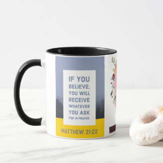 mathew 21:22 1Peter 5:7 Bible Verses Mug