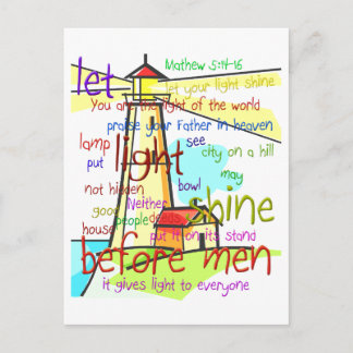 Mathew 5:14-16 Lighthouse 1 Postcard